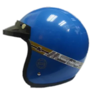 🤕 kask, niebieski, motocykl, bezpieczeństwo, vintage telegram sticker
