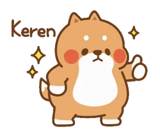 🐰 Karen 강아지, 시바견, 좋아요, 귀여운, 만화 whatsapp sticker