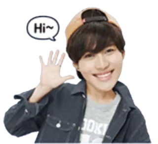 👋 Hi~ saudação, oi, aceno, amigável, pessoa, sorriso telegram sticker
