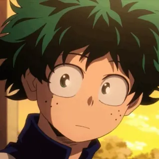 🥦 Izuku Midoriya My Hero Academia 애니메이션, 나의 히어로 아카데미아, 미도리야 이즈쿠, 데쿠, 캐릭터, 만화 telegram sticker