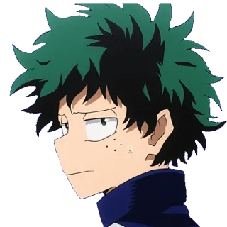 😐 Izuku Midoriya My Hero Academia Anime, My Hero Academia, Izuku Midoriya, Deku, Sticker, Personaje telegram sticker