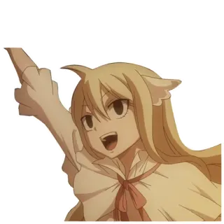🗣 Mavis Vermillion Fairy Tail Anime, Fairy Tail, Mavis Vermillion, Dito medio telegram sticker