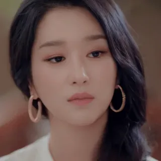 😕 mujer, retrato, coreana, asiática, cara, actriz telegram sticker