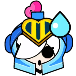 😲 Colette Brawl Stars 科莱特, 荒野乱斗, 游戏, 角色, 可爱, 贴纸 telegram sticker