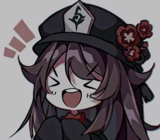 🍎 Hu Tao Genshin Impact Hu Tao, Genshin Impact, anime, gra wideo, słodkie, kawaii telegram sticker