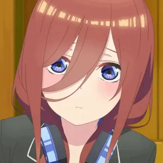 🐾 Miku Nakano The Quintessential Quintuplets Anime, ragazza, Miku Nakano, The Quintessential Quintuplets, carina, cuffie telegram sticker