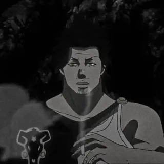 🖇️ Yami Sukehiro Black Clover Аниме, Чёрный клевер, Ями, Ями Сукехиро, Курение, Сигарета telegram sticker