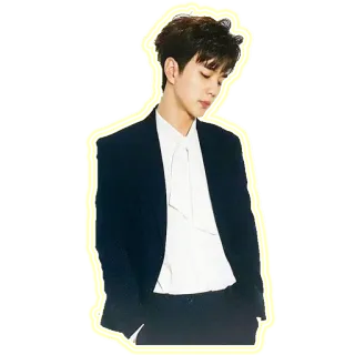 😞 man, suit, portrait, korean, formal, young, asian telegram sticker
