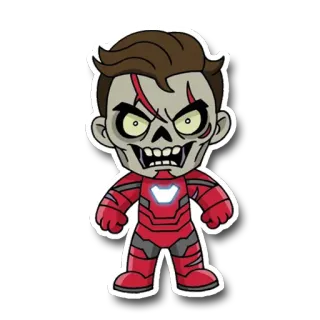 🧟‍♂️ Iron Man zombie, marvel, superhero, iron man telegram sticker