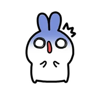 🤔 토끼, 충격, 놀란, 만화, 귀여운, 동물 whatsapp sticker
