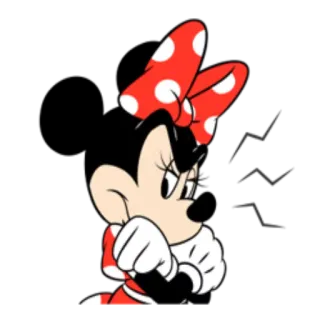 😠 Minnie Mouse cartoon, mouse, angry, minnie, disney whatsapp sticker