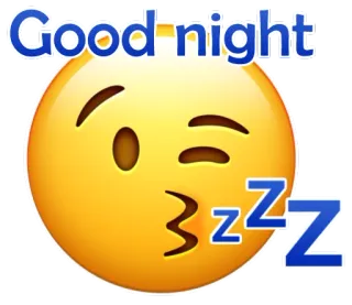 💤 Good night good night, emoji, sleep, kiss, zzz, greeting telegram sticker