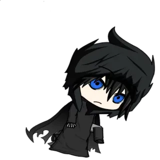 😒 Chibi, Marah, Anime, Karakter, Berkerudung, Pedang telegram sticker