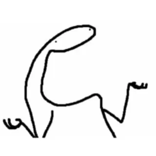 😲 meme, stick figure, shrug, question telegram sticker