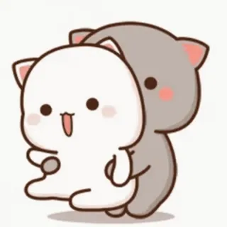 🎈 kat, schattig, dier, sticker, cartoon, liefde whatsapp sticker