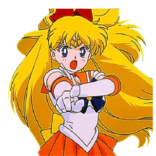 😡 Sailor Venus Sailor Moon Anime, Manga, Personnage, Sailor, Venus, Magical Girl whatsapp sticker