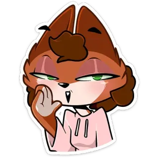 😀 kartun, binatang, rubah, karakter, kawaii, imut telegram sticker