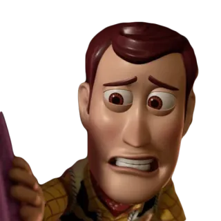 😱 Woody Toy Story cartone animato, giocattolo, film, personaggio, animato telegram sticker
