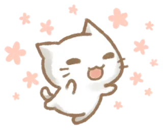 🌸 kucing, lucu, binatang, kawaii, stiker, anak kucing, kartun, bahagia telegram sticker