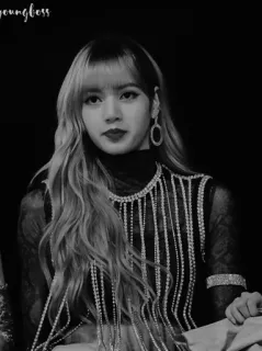 ◽️ youngboss pessoa, mulher, retrato, preto e branco, joias, moda telegram sticker