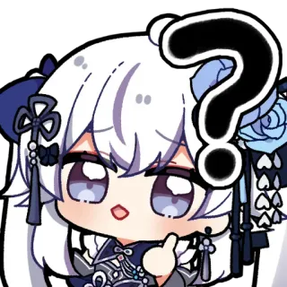 🧐 Animé, Point d'interrogation, Chibi, Confus, Doute, Pensif telegram sticker