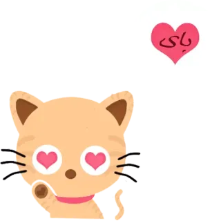 😍 بای кот, сердце, любовь, котик, животное, каваи telegram sticker