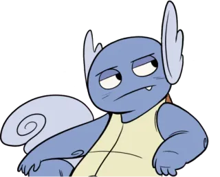 🤔 Cartoon, Figur, Blau, Schnecke, Schildkröte whatsapp sticker