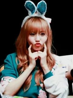 🥨 女性, うさ耳, かわいい, 自撮り, 韓国, 女の子 telegram sticker
