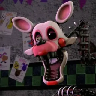 🌟 Mangle Five Nights at Freddy's 2 animatronic, fox, horror, Five Nights at Freddy's, video game, creepy telegram sticker