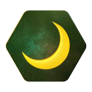 🌙 moon, crescent, night, sky, stars, celestial, astronomy telegram sticker