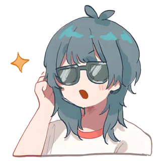 😎 Anime, Kartun, Karakter, Ilustrasi, Stiker whatsapp sticker