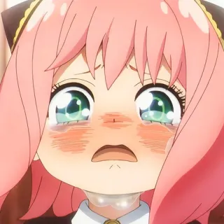 🙂 Anya Forger Spy x Family Anime, Mangá, Chorando, Triste, Spy x Family, Anya Forger, Personagem telegram sticker