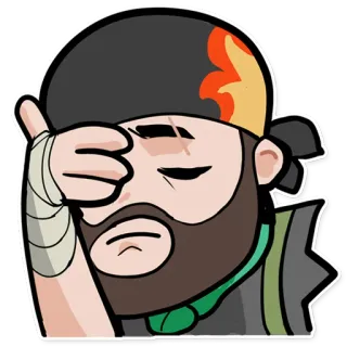 🙄 triste, herido, dolor de cabeza, lesión, cansado, deprimido, vendado telegram sticker