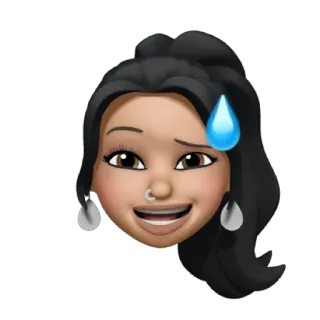 🥹 Emoji, Ausdruck, Nervös, Schweißtropfen, Digitaler Sticker whatsapp sticker