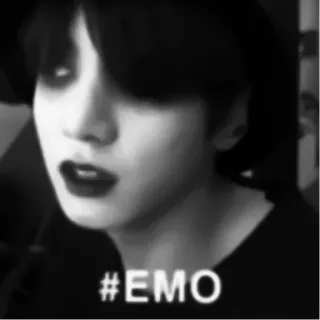 📎 #EMO Emo, Make-up, Goth, Dunkel, Schwarzweiß telegram sticker