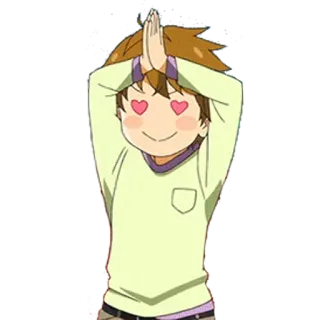 😍 anime, cartoon, love, character, eyes telegram sticker