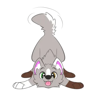 🐺 chien, chiot, joueur, dessin animé, animal, mignon telegram sticker