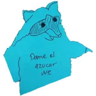 🤧 Dame el azucar we Waschbär, Spanisch, Humor, Sticker telegram sticker