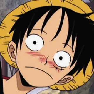 😕 Monkey D. Luffy One Piece Anime, One Piece, Luffy, Personagem, Monkey D. Luffy telegram sticker