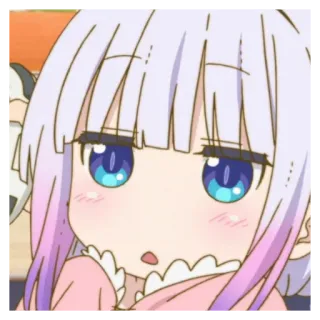 🍧 Kanna Kamui Miss Kobayashi's Dragon Maid Anime, Dragon, Kawaii, Mignon, Kanna telegram sticker