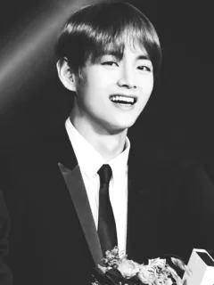 🥀 V K팝, 가수, 흑백, 인물 사진, 남자, 연예인 telegram sticker