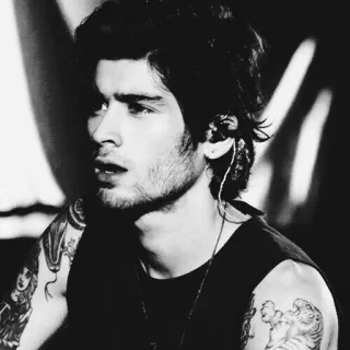 🌪 Zayn Malik 泽恩·马利克, 歌手, 名人, 单向组合, 流行歌星, 纹身 telegram sticker
