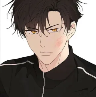 😤 Anime, Ritratto, Uomo, Serio, Personaggio telegram sticker