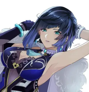 🧿 Yelan Genshin Impact Anime, Genshin Impact, Yelan, Nhân vật, Game telegram sticker