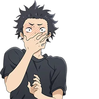 😳 อนิเมะ, อาย, หน้าแดง, ตัวละคร, การ์ตูน, ภาพประกอบ telegram sticker