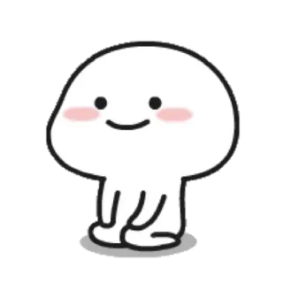😊 carino, bianco, personaggio, blob, semplice, amichevole telegram sticker