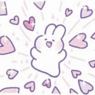 💗 kartun, hewan, kelinci, imut, hati, merah muda, cinta telegram sticker