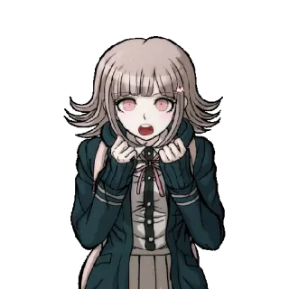 😦 Chiaki Nanami Danganronpa Anime, Fille, Mignon, Jeu vidéo telegram sticker
