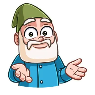 🤷‍♂ gnomo, desenho animado, adesivo, personagem, animação, ilustração telegram sticker