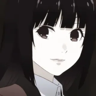 🃏 动漫, 女孩, 可爱, 黑发, 肖像 telegram sticker